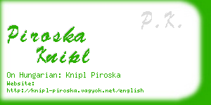 piroska knipl business card